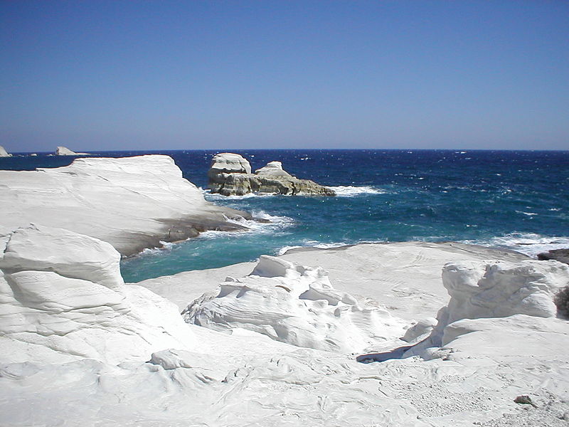 Isla de Milos Grecia Playa Sarakiniko