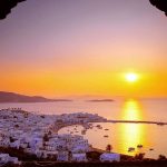 La isla de Mykonos Grecia Amanecer