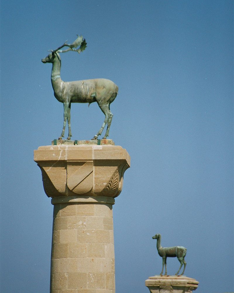 Rhodes_Rodos_Island_Greece_Bronze_Deer_Statues