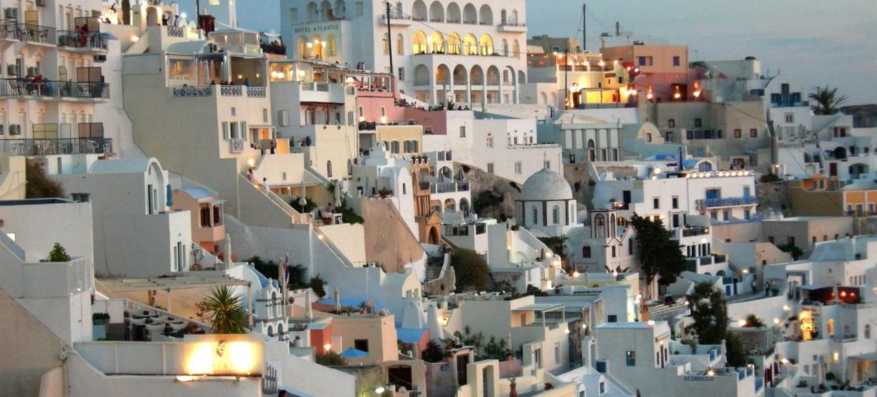 Santorini Island Fira Towm